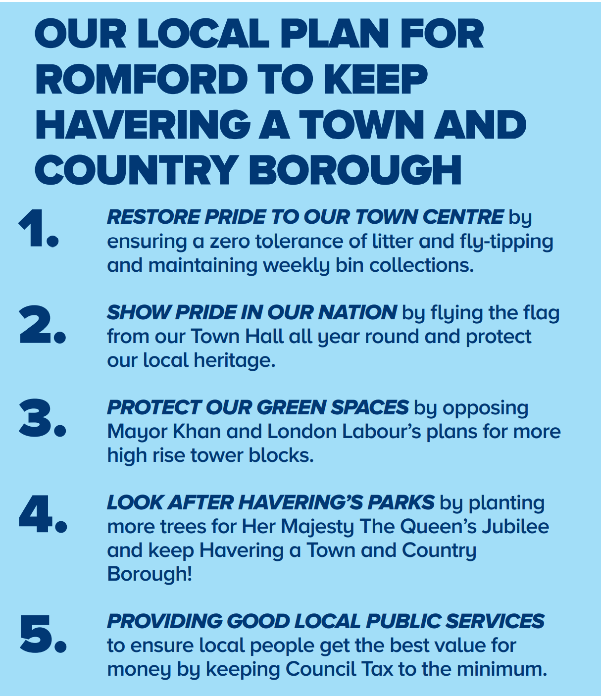 Our 5 step local plan