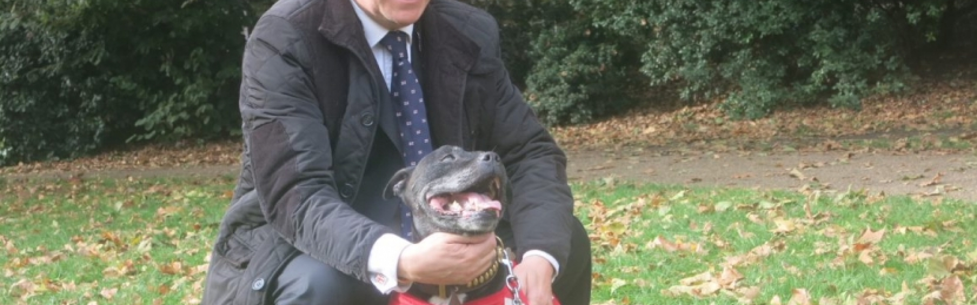 Andrew Rosindell MP with his dog, Buster
