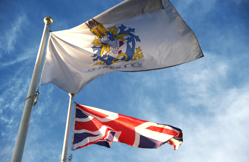 Union Flag with Havering Flag